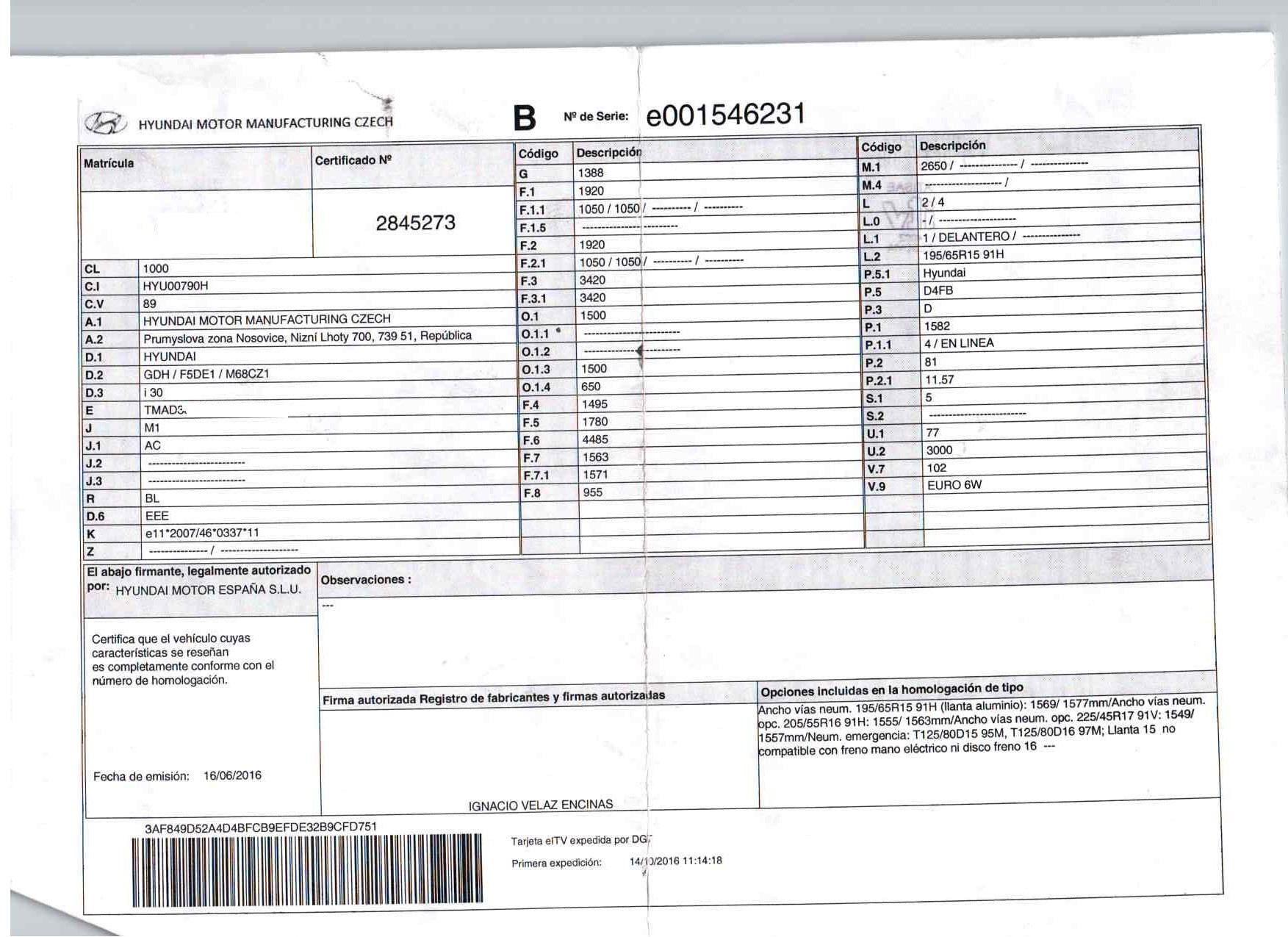 91940A6020 MODULO ELECTRONICO / 5300241 PARA HYUNDAI I30 STATION WAGON GD 1.6 - Foto 6 di 10
