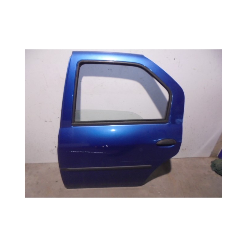 Recambio de puerta trasera izquierda para dacia logan ambiance referencia OEM IAM 821017311R AZUL 4 PUERTAS