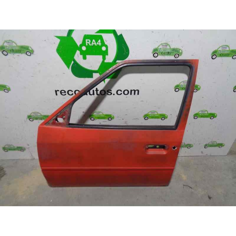 Recambio de puerta delantera izquierda para citroen ax 14 tzx referencia OEM IAM 96101652 ROJA 5 PUERTAS