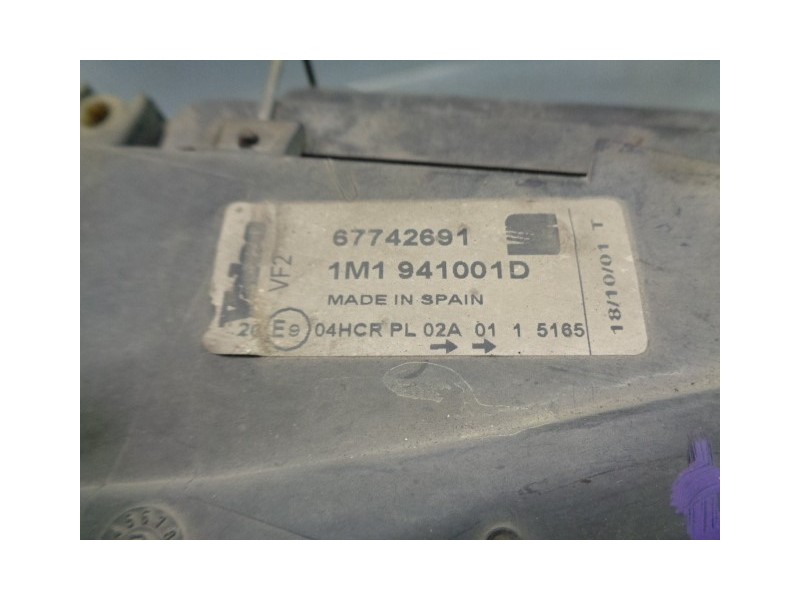Recambio de faro izquierdo para seat toledo (1m2) 1.9 tdi referencia OEM IAM 1M1941001D 67742691 VALEO