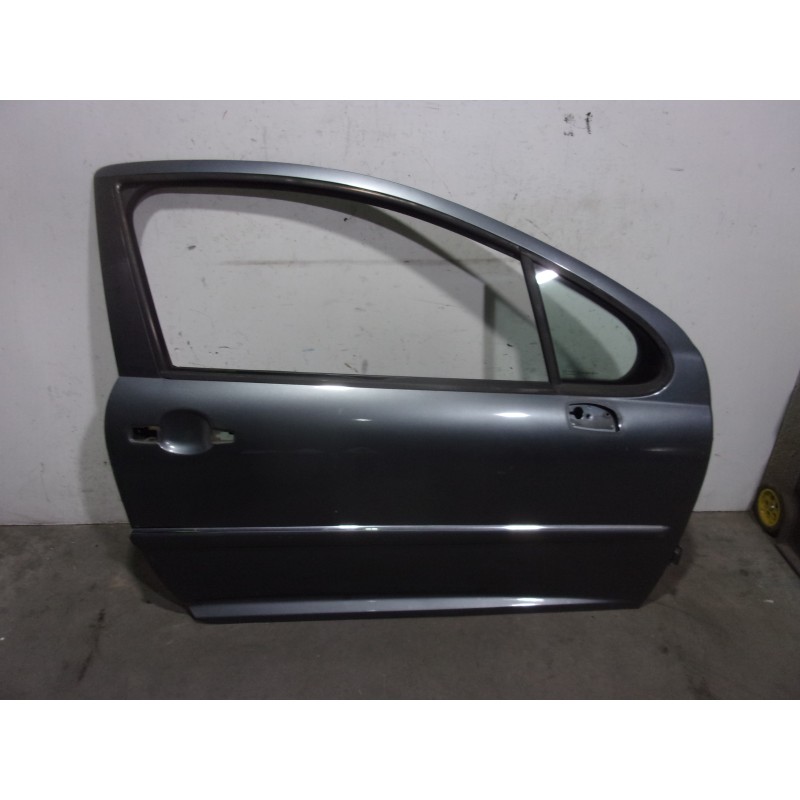 Recambio de puerta delantera derecha para peugeot 207 1.4 16v vti referencia OEM IAM 9004AR GRIS OSCURO 3 PUERTAS