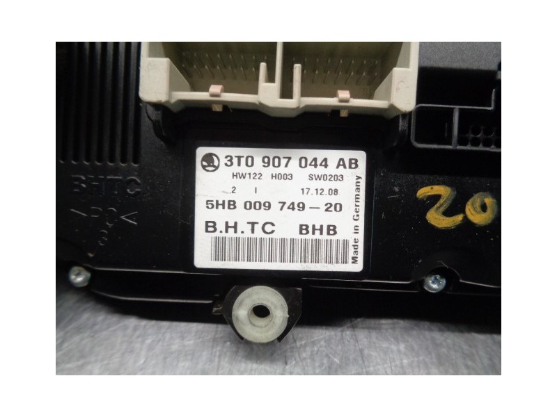 Recambio de mando calefaccion / aire acondicionado para skoda octavia berlina (1z3) 1.9 tdi dpf referencia OEM IAM 3T0907044AB 5