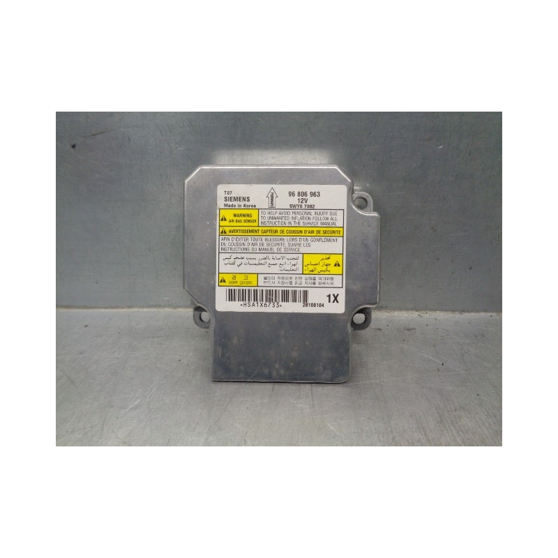 Recambio de centralita airbag para chevrolet aveo 1.4 cat referencia OEM IAM 96806963 5WY67082 SIEMENS