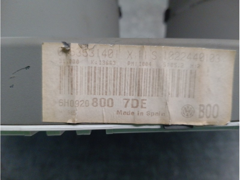 Recambio de cuadro instrumentos para seat arosa (6h1) 1.0 referencia OEM IAM 6H0920800 6H0920860AX 