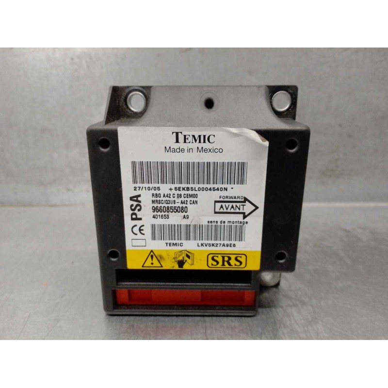 Recambio de centralita airbag para citroen c3 pluriel 1.4 hdi referencia OEM IAM 9660855080 LKV5K27A9E6 TEMIC