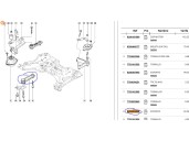 Replacement engine mount for Renault Laguna II (BG0) 1.9 dCi diesel cat OEM IAM reference 8200000002 8200000002 