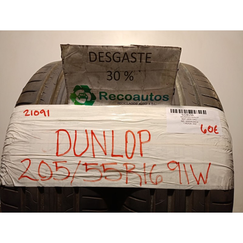 Recambio de neumatico dunlop para seat leon (1m1) 1.9 tdi referencia OEM IAM 20555R1691W SPORT BLURESPONSE DUNLOP