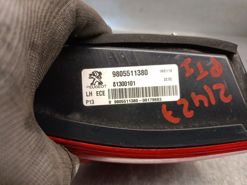 Recambio de piloto trasero izquierdo para peugeot 3008 ii suv (mc_, mr_, mj_, m4_) 1.2 thp/ puretech 130 (mrhnsm, mrhnsu, mrhnsj