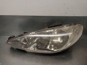 Replacement left headlight for Peugeot 206 hatchback (2A/C) 2.0 HDi 90 OEM IAM reference 9628666880 6204S9 