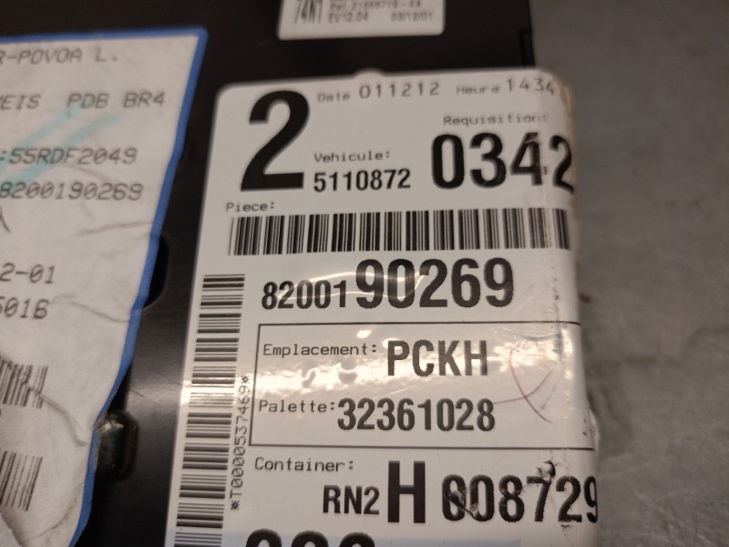 Recambio de caja reles / fusibles para renault laguna ii (bg0/1_) 1.9 dci referencia OEM IAM 8200190269  