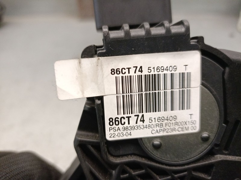 Recambio de potenciometro pedal para toyota proace furgoneta (mdz_) 1.5 d4d (mdz8) referencia OEM IAM 9839353480 SU001B5196 