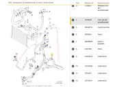 Recambio de tubos aire acondicionado para jaguar xe (x760) 2.0 d referencia OEM IAM GX7319A834EB T2H6659 