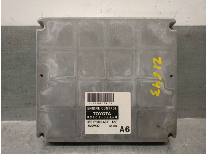 Recambio de centralita motor uce para toyota corolla (_e12_) 2.0 d-4d (cde120r_, cde120l_) referencia OEM IAM 8966102A60 