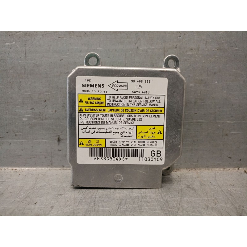 Recambio de centralita airbag para daewoo kalos (klas) 1.2 referencia OEM IAM 96406168  5WY64016 SIEMENS