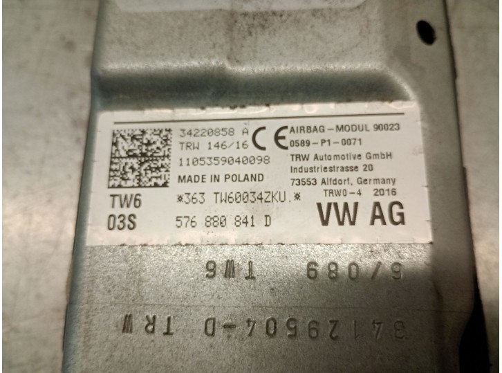 Recambio de airbag delantero izquierdo para seat ateca (kh7, khp) 1.6 tdi referencia OEM IAM 576880841D 576880841E 34129504D TRW