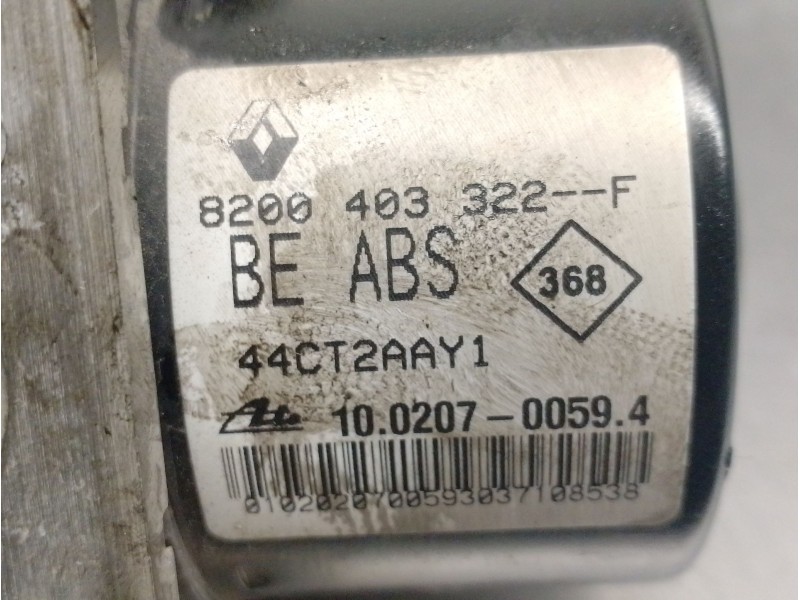 Recambio de abs para renault twingo ii (cn0_) 1.2 (cn0d) referencia OEM IAM 8200403322F 8201078284 10020700594 ATE