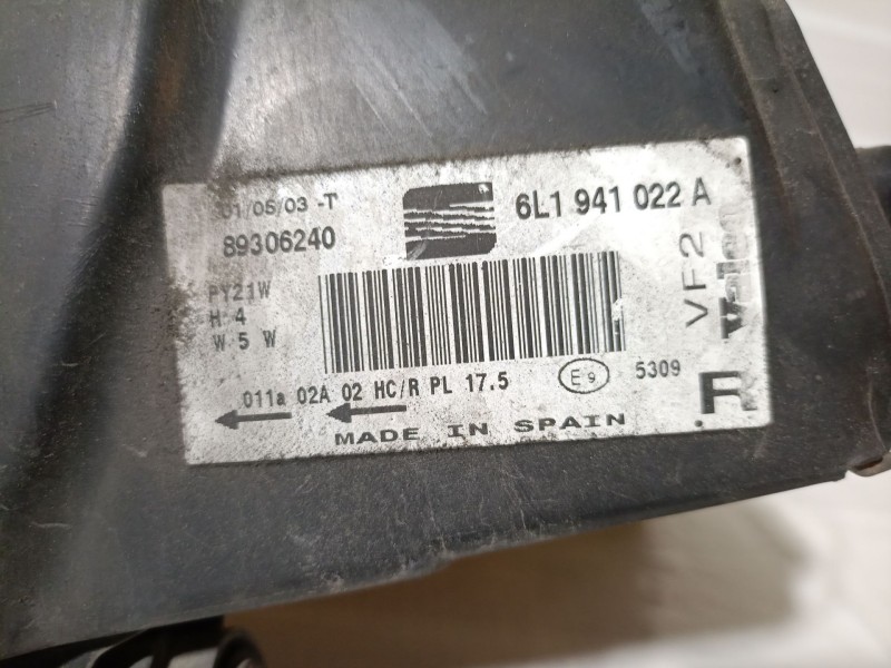 Recambio de faro derecho para seat ibiza iii (6l1) 1.2 referencia OEM IAM 6L1941022A 6L1941752M 89306240