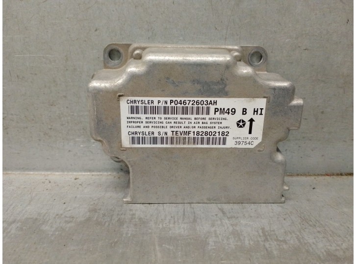 Replacement airbag control unit for Dodge Caliber 2.0 CRD OEM IAM reference P04672603AH 