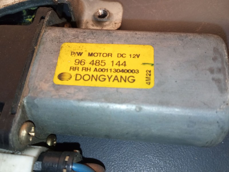 Recambio de elevalunas trasero derecho para chevrolet matiz (m200, m250) 1.0 referencia OEM IAM 96485144 96485144 