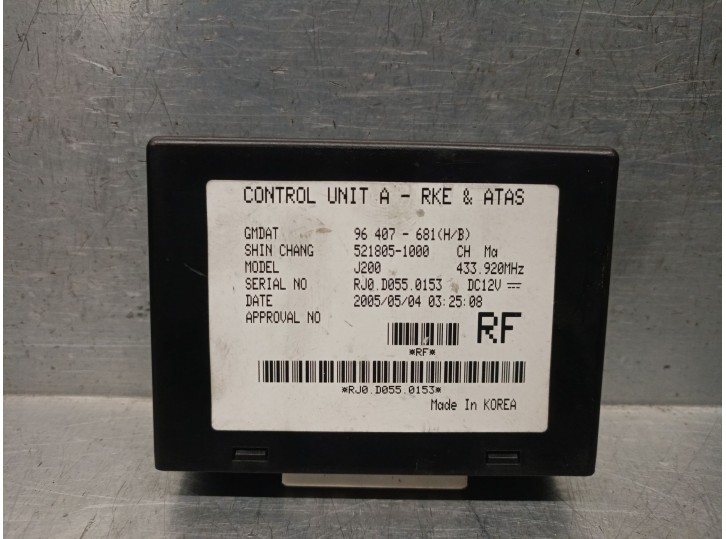 Recambio de modulo electronico para chevrolet lacetti (j200) 1.6 referencia OEM IAM 96407681 
