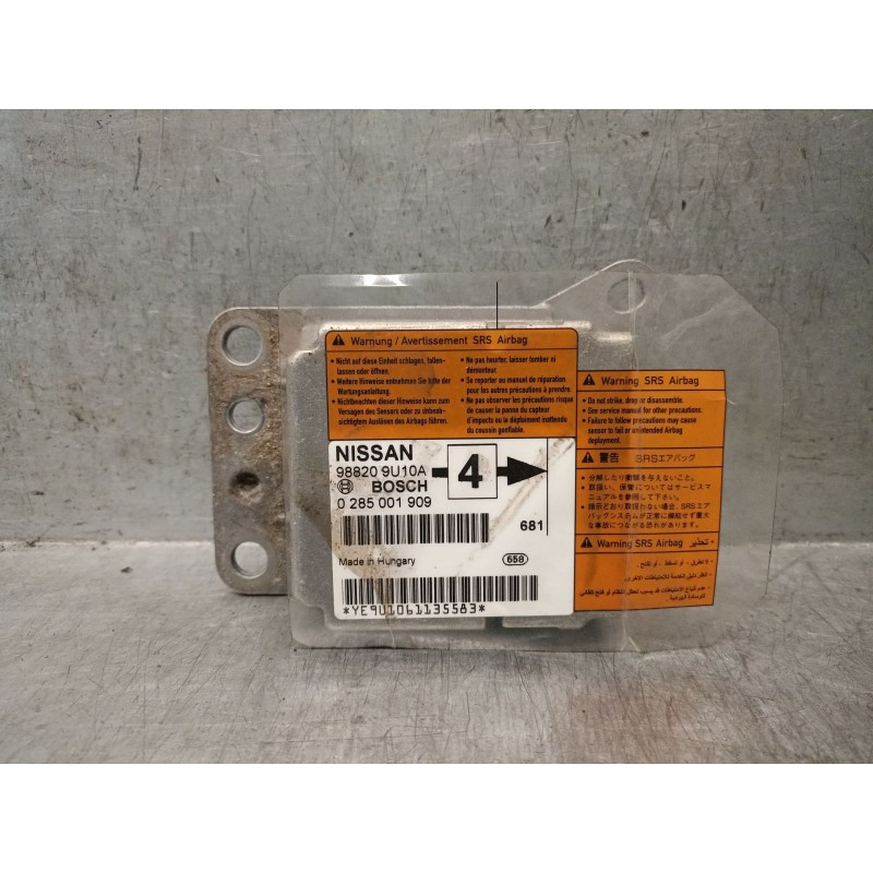 Recambio de centralita airbag para nissan note (e11, ne11) 1.6 referencia OEM IAM 988209U10A 988209U10A 0285001909 BOSCH