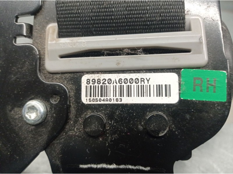 Recambio de cinturon seguridad trasero derecho para hyundai i30 (gd) 1.4 crdi referencia OEM IAM 89820A6000RY 89820A6000TRY 
