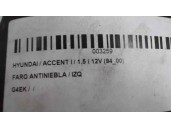 Recambio de faro antiniebla derecho para hyundai accent (x3) 1.5 12v cat referencia OEM IAM 3259 3259 