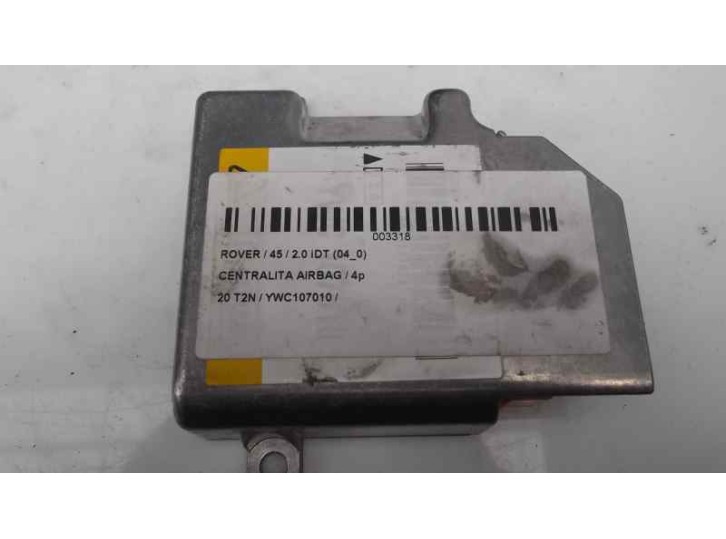 Recambio de centralita airbag para mg serie 45 (t/rt) 2.0 td referencia OEM IAM YWC107010 RDT1B08B2S 