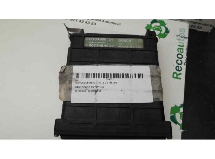 Replacement engine ECU for Mercedes-Benz C-Class (W201) saloon 2.3 cat OEM IAM reference 028800124 0035454932 BOSCH