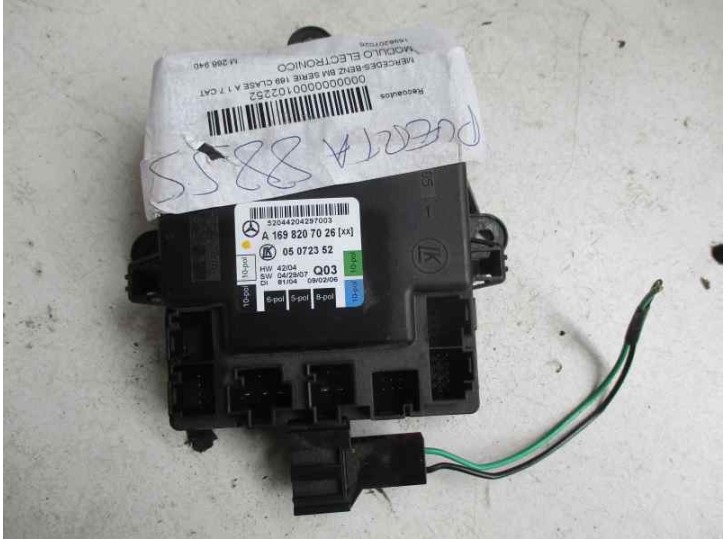 Recambio de centralita cierre para mercedes-benz clase a (w169) 1.7 cat referencia OEM IAM A1698207026 A1698207026 05072352