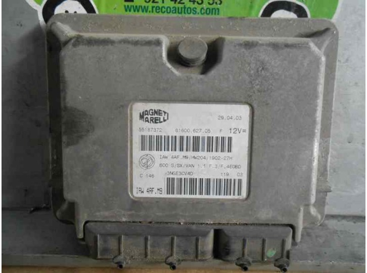 Recambio de centralita motor uce para fiat seicento (187) active referencia OEM IAM 55187372 6160062705 MAGNETI MARELLI