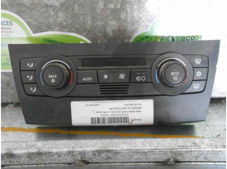 Recambio de mando climatizador para bmw serie 3 touring (e91) 318d referencia OEM IAM 64119110601001 64119110601001 