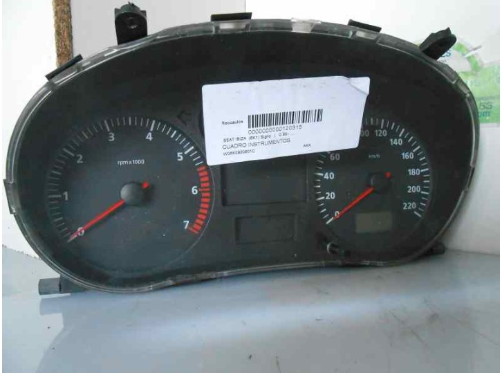 Replacement instrument cluster for Seat Ibiza (6K1) Signo OEM IAM reference W06K0920801C 