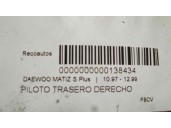 Recambio de piloto trasero derecho para daewoo matiz 0.8 cat referencia OEM IAM 96507735  