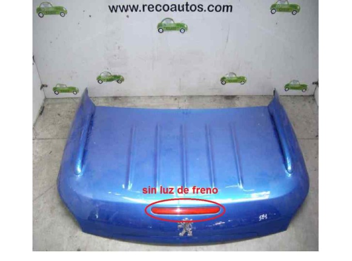 Recambio de porton trasero para peugeot 206 cc 1.6 16v cat referencia OEM IAM TAPA MALETERO AZUL 2 PUERTAS