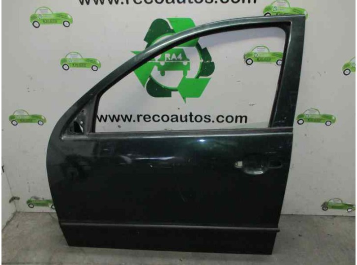 Replacement front left door for Skoda Fabia (6Y2/6Y3) 1.4 OEM IAM reference 211588 GREEN, 5P 5 DOORS