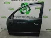 Replacement front left door for Skoda Fabia (6Y2/6Y3) 1.4 OEM IAM reference 211588 GREEN, 5P 5 DOORS
