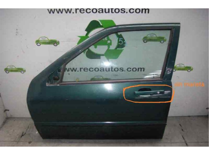 Recambio de puerta delantera izquierda para seat toledo (1l) 1.6 referencia OEM IAM 1L0831051C VERDE 5 PUERTAS