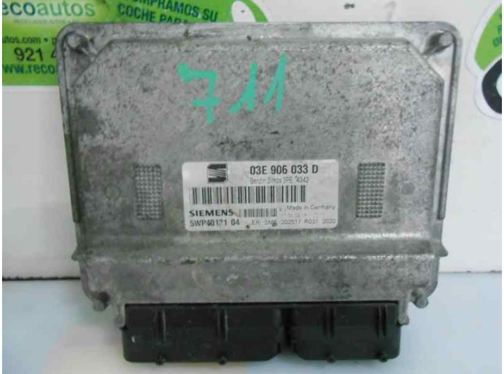 Recambio de centralita motor uce para seat ibiza (6l1) cool referencia OEM IAM 03E906033D 5WP4012104 SIEMENS