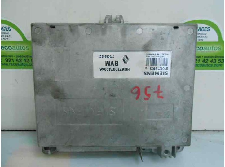 Replacement engine ECU for Renault 19 hatchback (B/C53) 1.4 OEM IAM reference 7700864507 S101718103C 7700749946