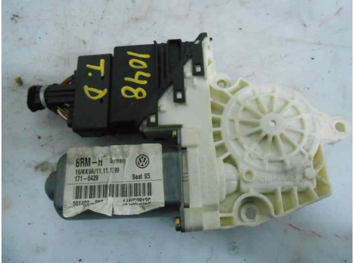 Recambio de motor elevalunas trasero derecho para seat leon (1m1) 1.9 tdi referencia OEM IAM 1J4953812C 15 PINES 5 PUERTAS.