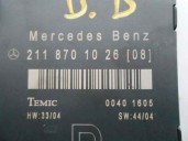 Recambio de centralita cierre para mercedes-benz clase e (w211) berlina e 280 referencia OEM IAM 2118701026 00401605 TEMIC