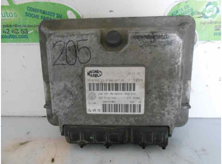 Recambio de centralita motor uce para fiat seicento (187) 1.1 referencia OEM IAM 55187372 6160062705 MAGNETI
