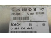 Recambio de centralita para mercedes-benz clase a (w168) 160 (168.033) referencia OEM IAM 0275456032 0265109449 BOSCH