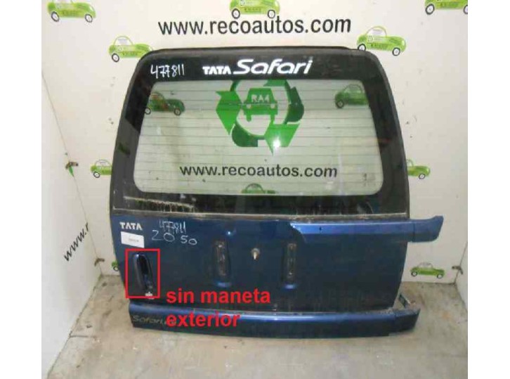 Recambio de porton trasero para tata safari ex safari 2.0 referencia OEM IAM AZUL 5 PUERTAS