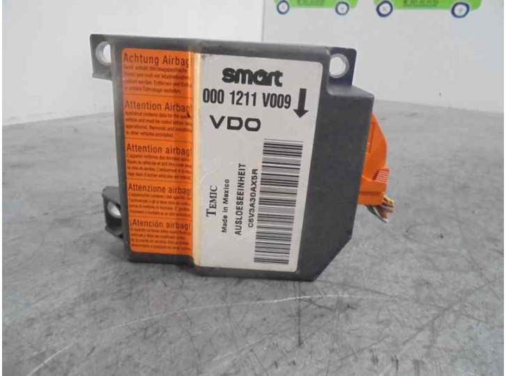 Recambio de centralita airbag para smart coupe básico (45kw) referencia OEM IAM 0001211V009 C6V3A30AX5R TEMIC/VDO