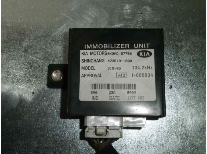 Recambio de centralita inmovilizador para kia rio i hatchback (dc) 1.5 16v referencia OEM IAM 0K2AD67780 4738101000 