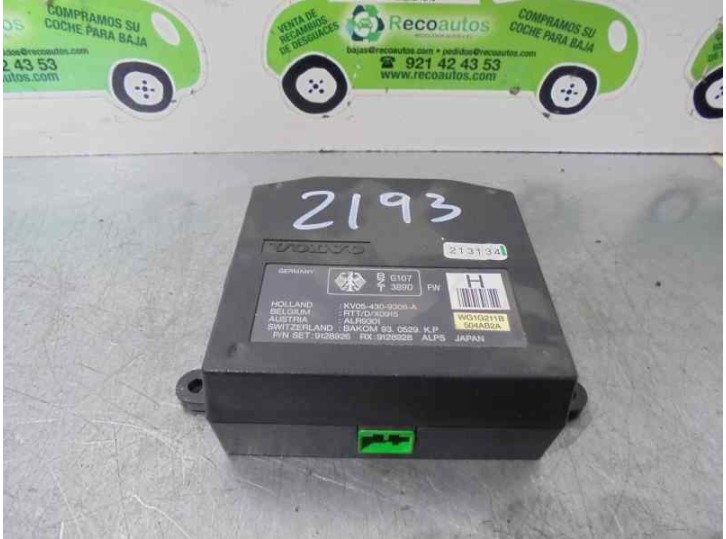 Recambio de centralita inmovilizador para volvo serie 960 berlina/familiar 3.0 24v cat referencia OEM IAM 9128926 
