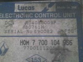 Recambio de centralita motor uce para renault clio ii fase i (b/cbo) 1.9 diesel referencia OEM IAM 7700104956 R04080009F LUCAS