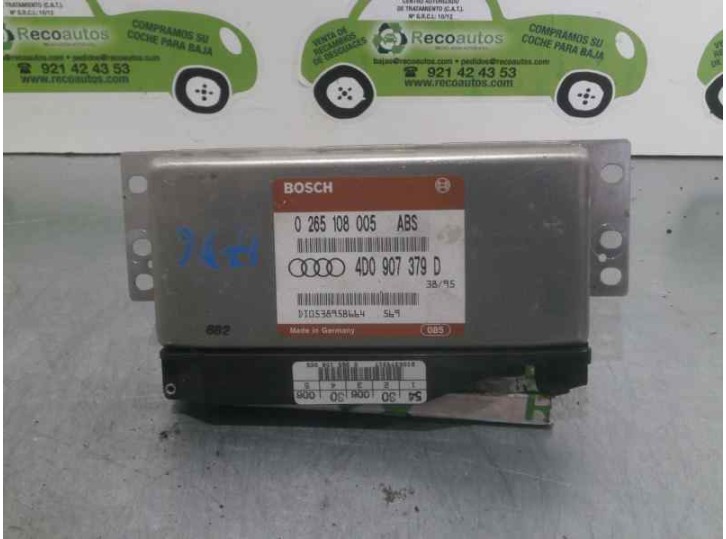 Recambio de centralita abs para audi a6 berlina (c4) 2.5 tdi referencia OEM IAM 4D0907379D 0265108005 BOSCH